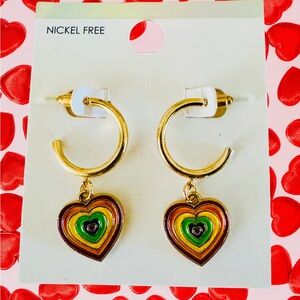 Gold Heart Earrings